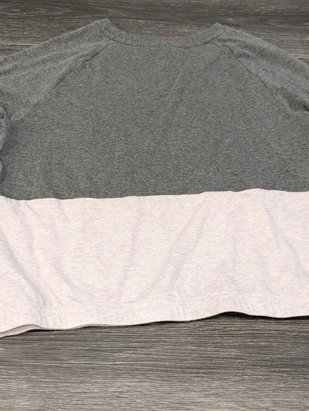 Converse Two-Tone Crewneck Sweatshirt in Gray and Light Pink